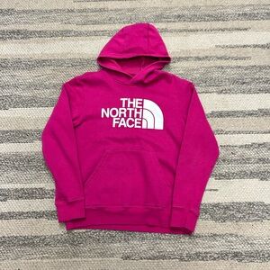 The North Face TNF Girls Youth Large Pink Logo Hoodie Sweatshirt